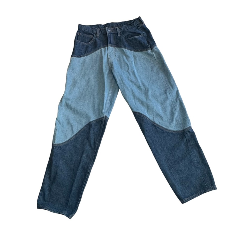 Levi's Two-Tone Patchwork Skinny Jeans - Light Blue & Dark Blue